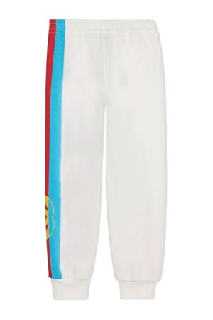 Pantaloni della tuta in cotone bianco GUCCI KIDS | 722400XJEZU9214